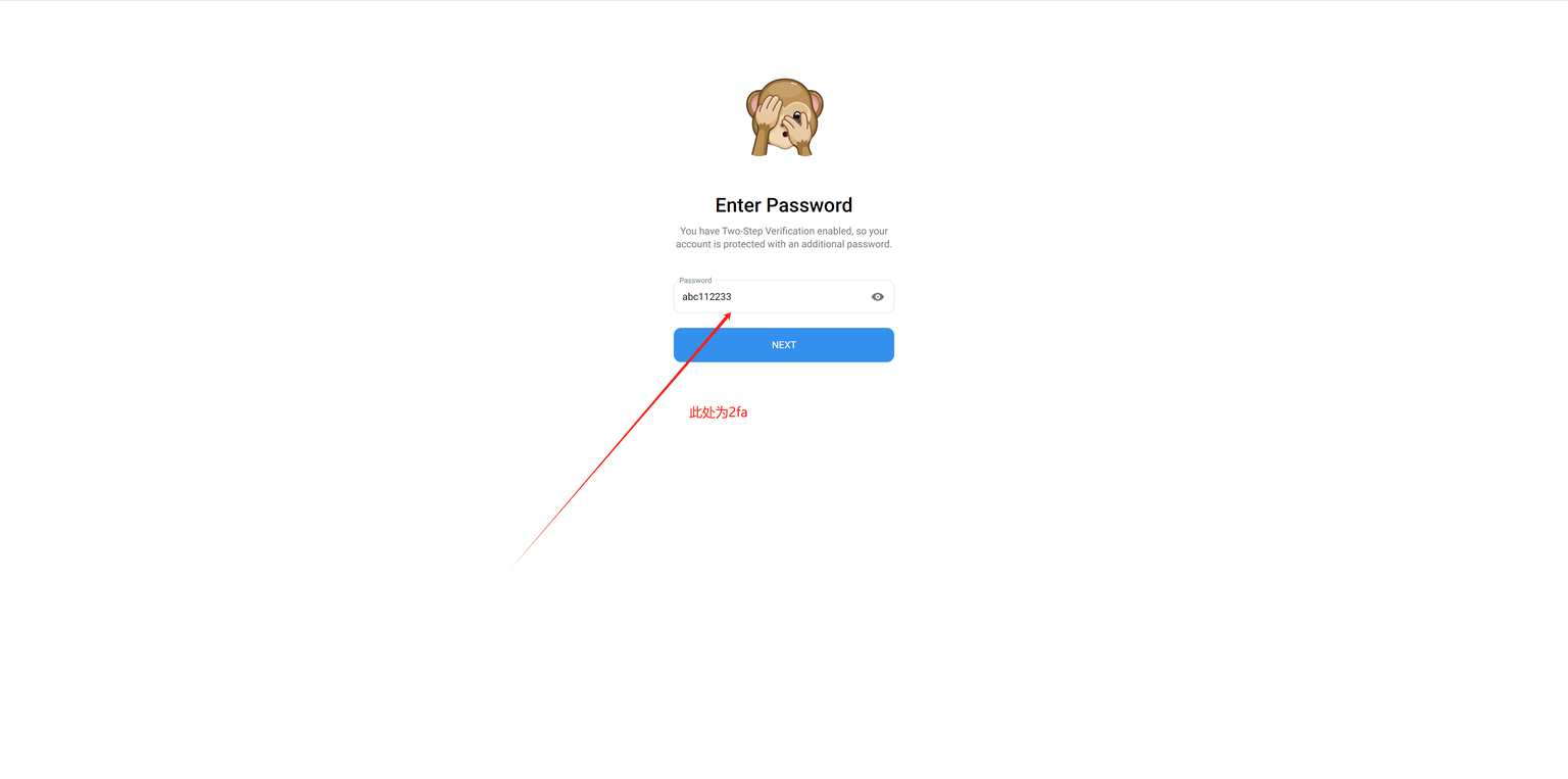2FA 密码输入示意